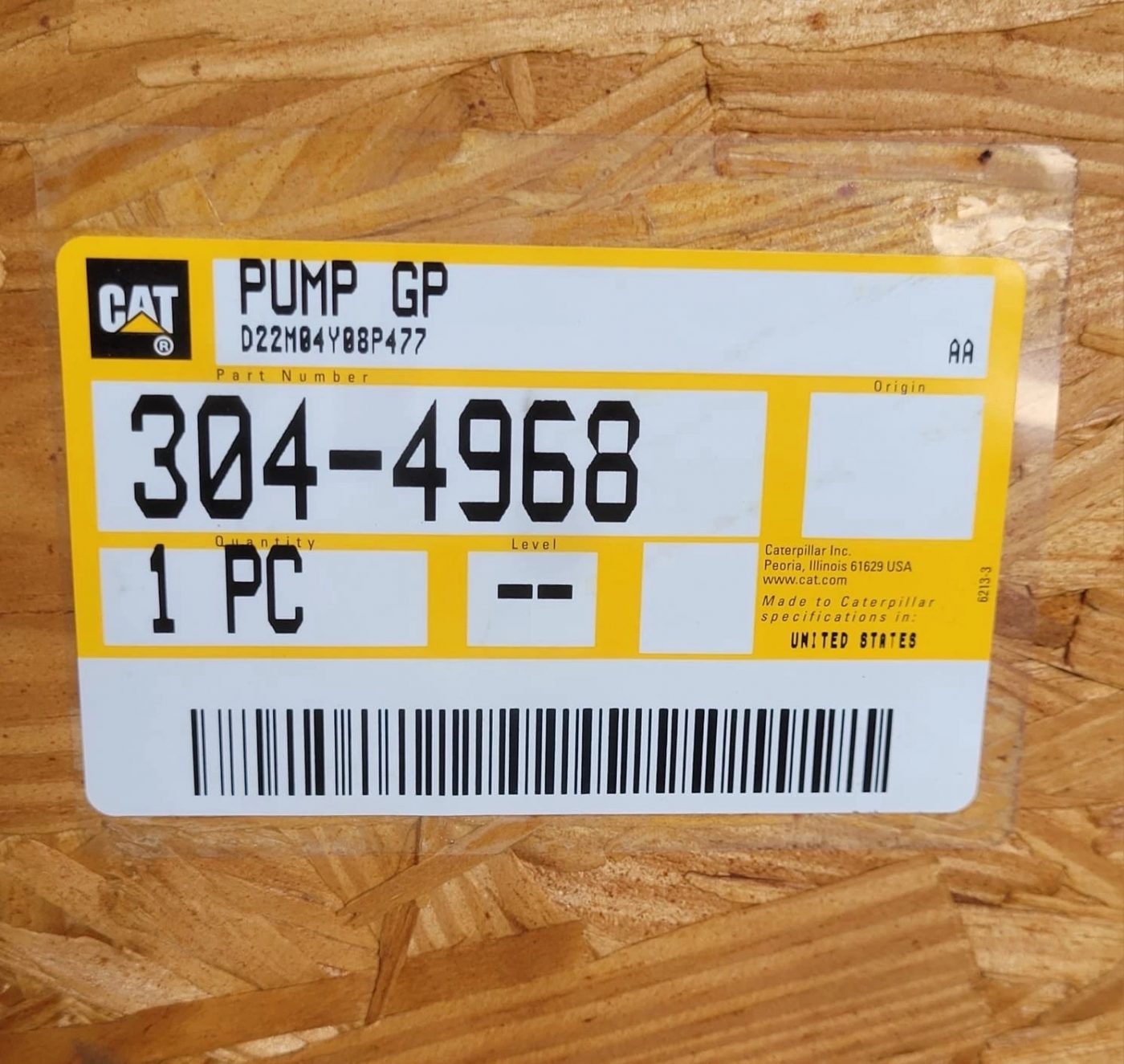 CAT 3600 Series Marine Seawater Pump (Pump GP) 304-4968
