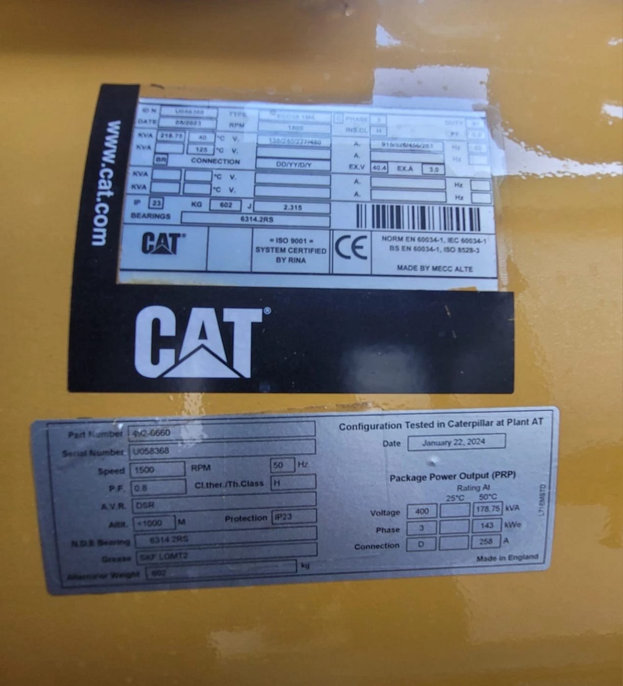 CAT C7.1 Marine Generator photograph 3